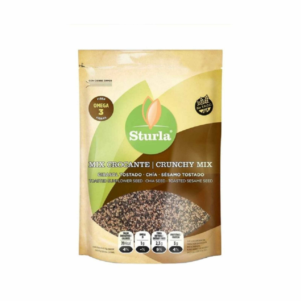MEZCLA DE SEMILLAS- STURLA- girasol + sesamo + chia + lino - 250gramos